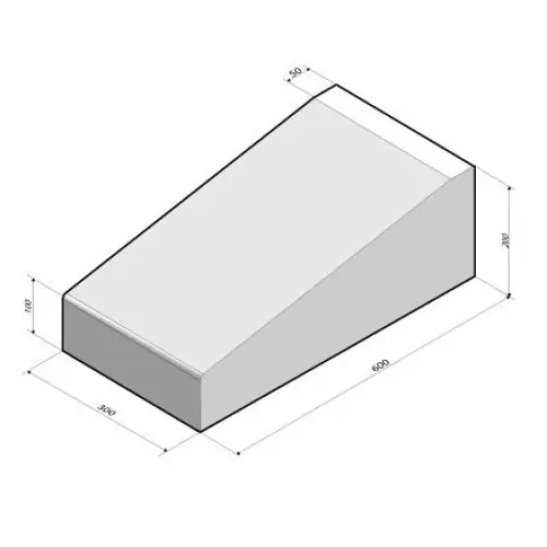 Inritband 60x20x30 cm tussenstuk grijs Betaalbaar