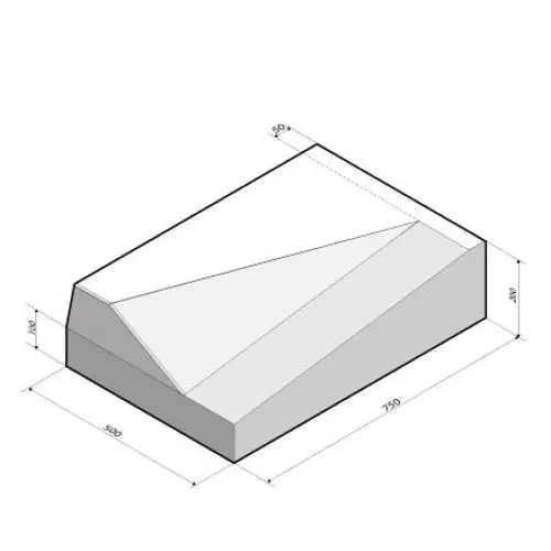 Inritband 75x20x50 cm links grijs Betrouwbaar