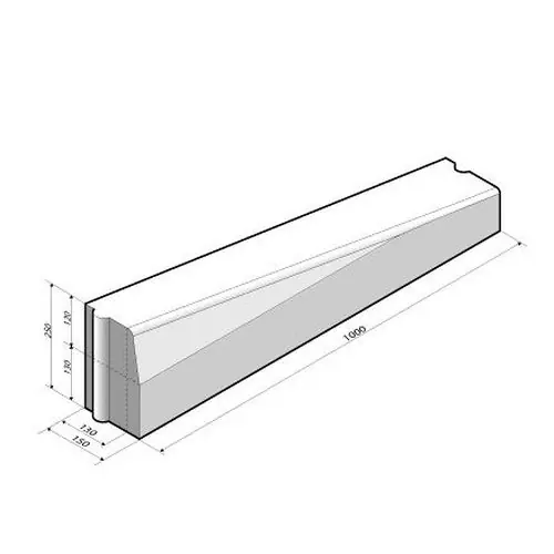 Superprijs Inritverloopband 13/15x25 links grijs