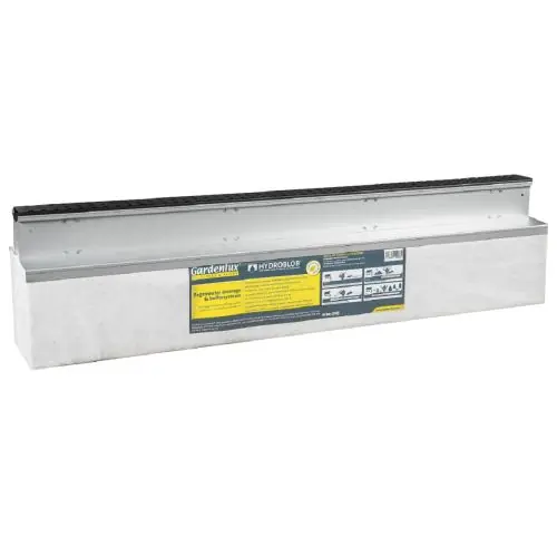 Hydroblob slimline set grafiet incl. D45 120x20x30 cm Voordeelprijs
