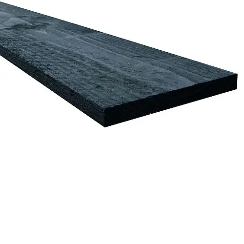 Douglas fijnbezaagde potdekselplank 2,2x20 cm zwart gespoten Op = Op