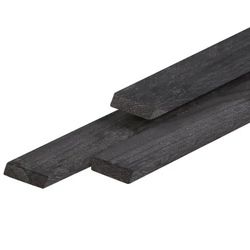 Rhombus regel douglas 2,0x6,5x180 cm zwart gespoten Tijdelijk Beschikbaar