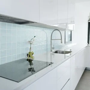 Hete Deal Wandtegel Equipe Handvorm Ritmo Sky Lichtblauw Glans 10x10