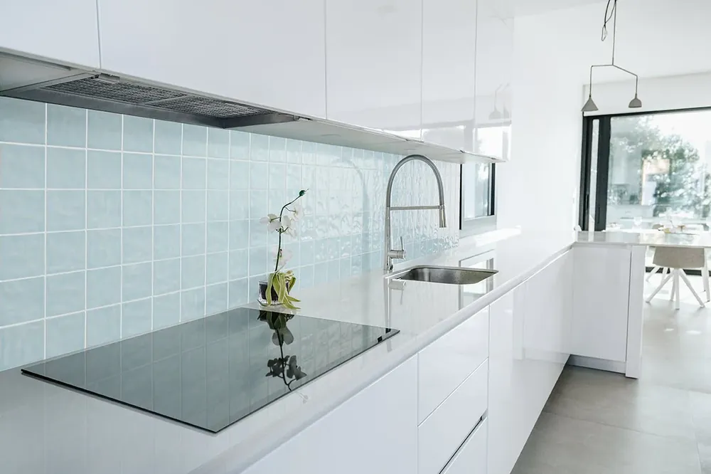Hete Deal Wandtegel Equipe Handvorm Ritmo Sky Lichtblauw Glans 10x10
