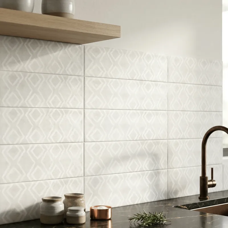 Wandtegel Handvorm Decor Boch Magnes Wit Mat 7,5x30 Bestel Nu