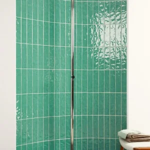 Flitsaanbieding Wandtegel Equipe Handvorm Langwerpig Ritmo Turquoise Glans 7,5x30