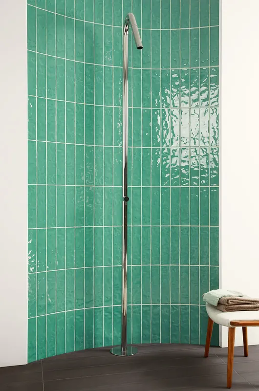 Flitsaanbieding Wandtegel Equipe Handvorm Langwerpig Ritmo Turquoise Glans 7,5x30