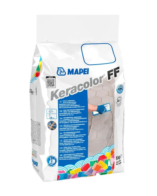 Gecertificeerd Mapei KERACOLOR FF Waterafstotende cementmortel voor voegen tot 6 mm