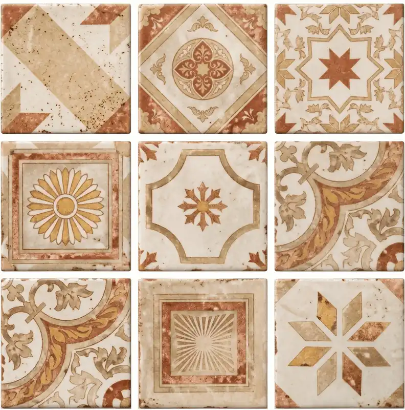 Beperkte Voorraad Vloertegel/Wandtegel Colorker PDS Antonio Stonelook Decor Oranje 20x20