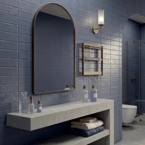 Wandtegel Florim Ella Handvorm Donkerblauw Mat 5x25 Lage Kosten