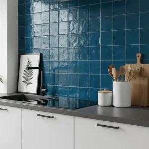 Bestel Nu Wandtegel Revoir Balance Handvorm Marine Blauw Glans 13x13