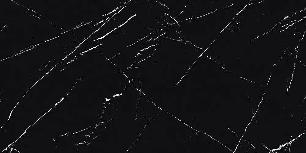 Nieuw Vloertegel/Wandtegel Baldo Ceramica Marquina Black Zwart Marmerlook Glans 60x120