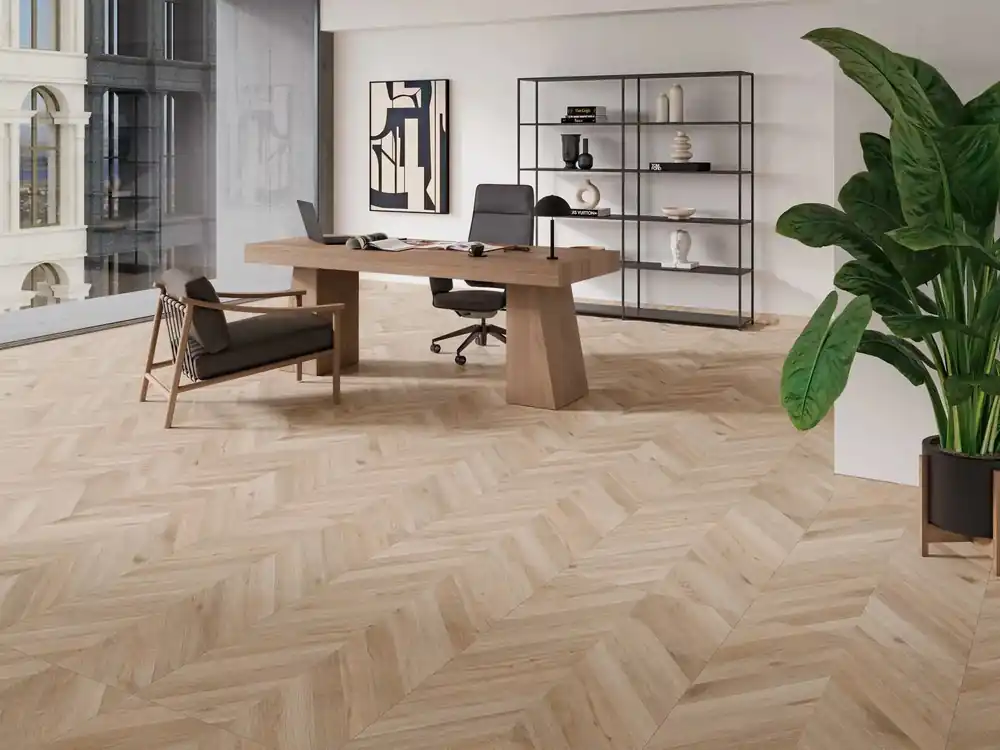 Nieuw Vloertegel/Wandtegel Baldo Ceramica Chevron Naturel Houtlook 60x120