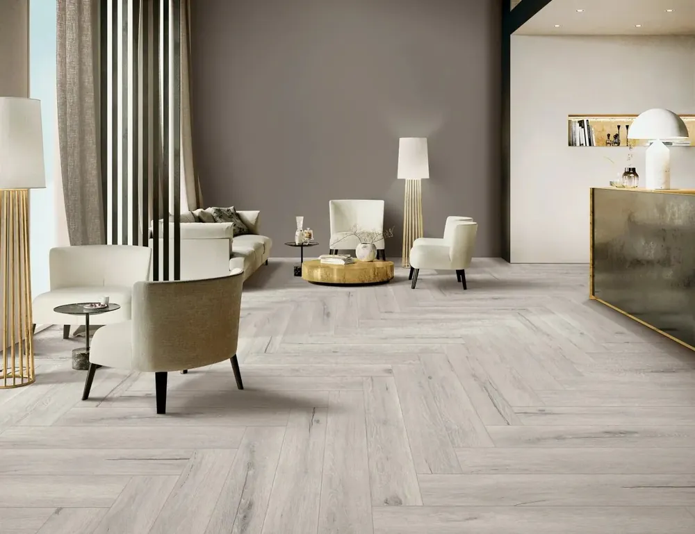 Vloertegel/Wandtegel Castelvetro Nordik Comet Grey Houtlook Grijs 20x120 Lage Kosten