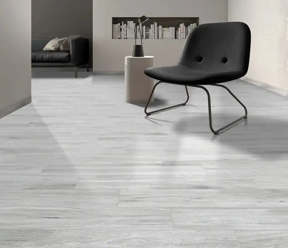 Vloertegel/Wandtegel JOS. Spark Grey Grijs Houtlook 22,5x90 Actieprijs