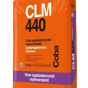 Koopje Coba CLM440 Vloer egalisatiemortel vezelsterkt - Cementgebonden 5-40mm 25kg