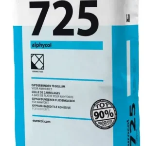 Hete Deal Eurocol 725 ALPHYCOL Snelverhardende, gipsgebonden tegellijm 25kg