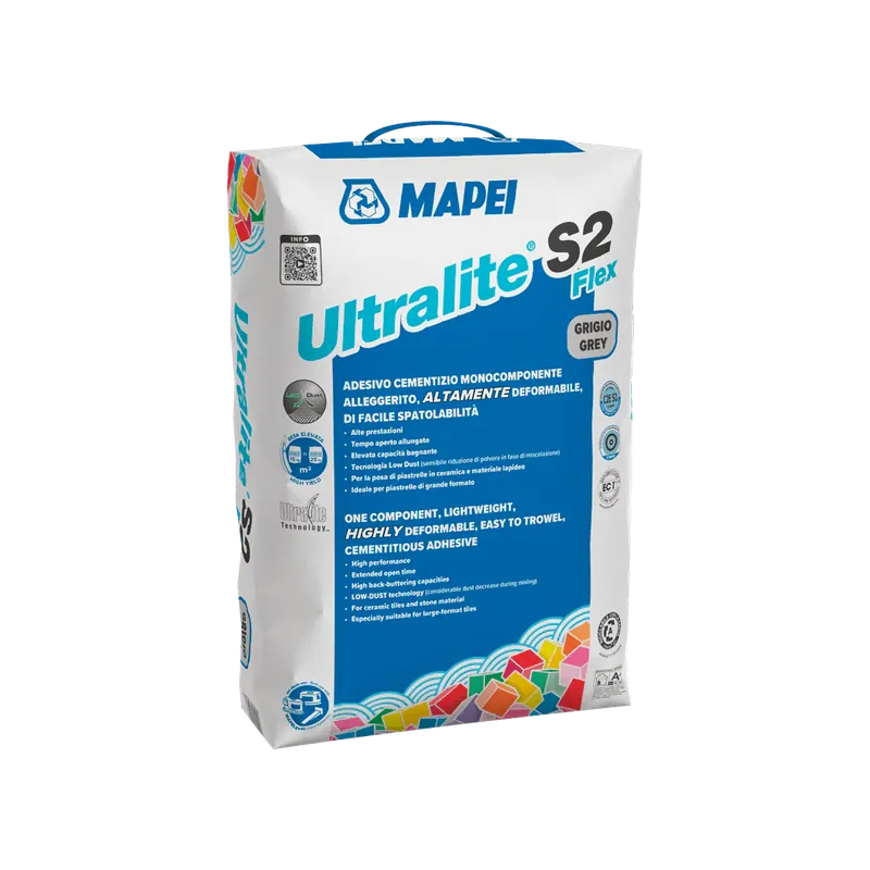 Op = Op Mapei ULTRALITE S2 FLEX Hoogwaardige, zeer vervormbare cementlijm 15kg