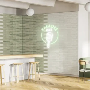 Wandtegel Sartoria Handvorm Vespa Lichtgroen Glans 5x25 Laatste Kans