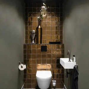 Wandtegel Revoir Balance Handvorm Gold Goud Glans 13x13 Dagaanbieding