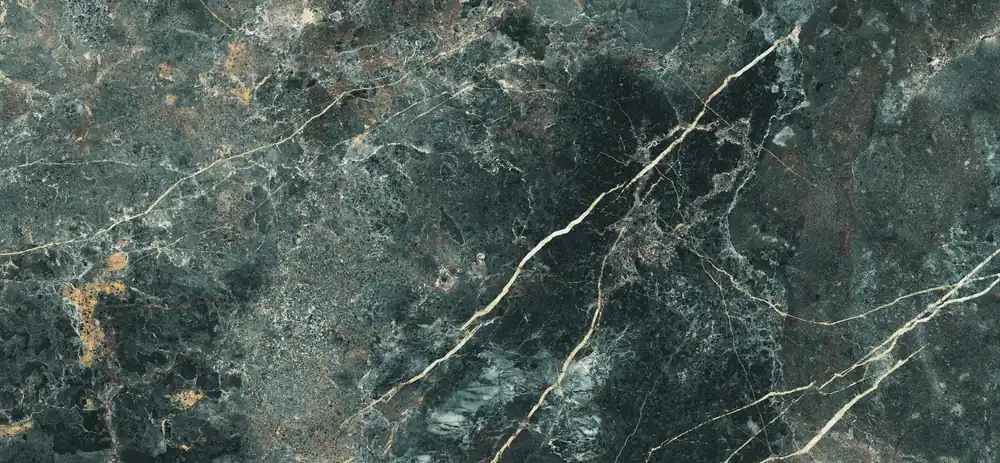 Vloertegel/Wandtegel Douglas Musk Gepolijst Groen Marmerlook 60x120 Op = Op