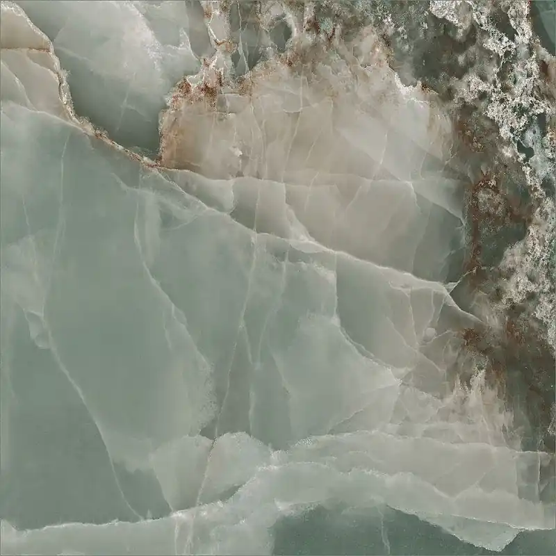 Vloertegel/Wandtegel Douglas Turquoise Onox Gepolijst Groen Marmerlook 120x120 Betaalbaar