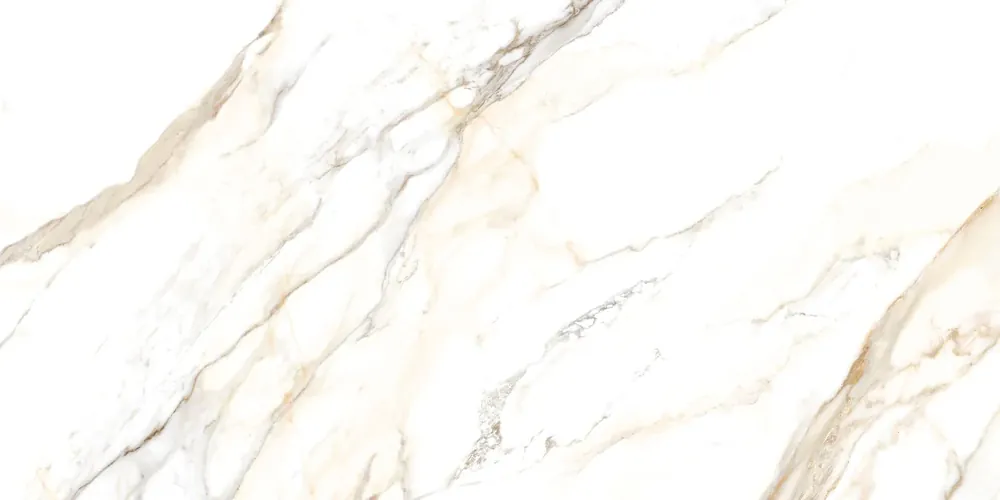 Beste Prijs Vloertegel/Wandtegel Flaviker Dorian Goud Wit Glans Marmerlook 60x120
