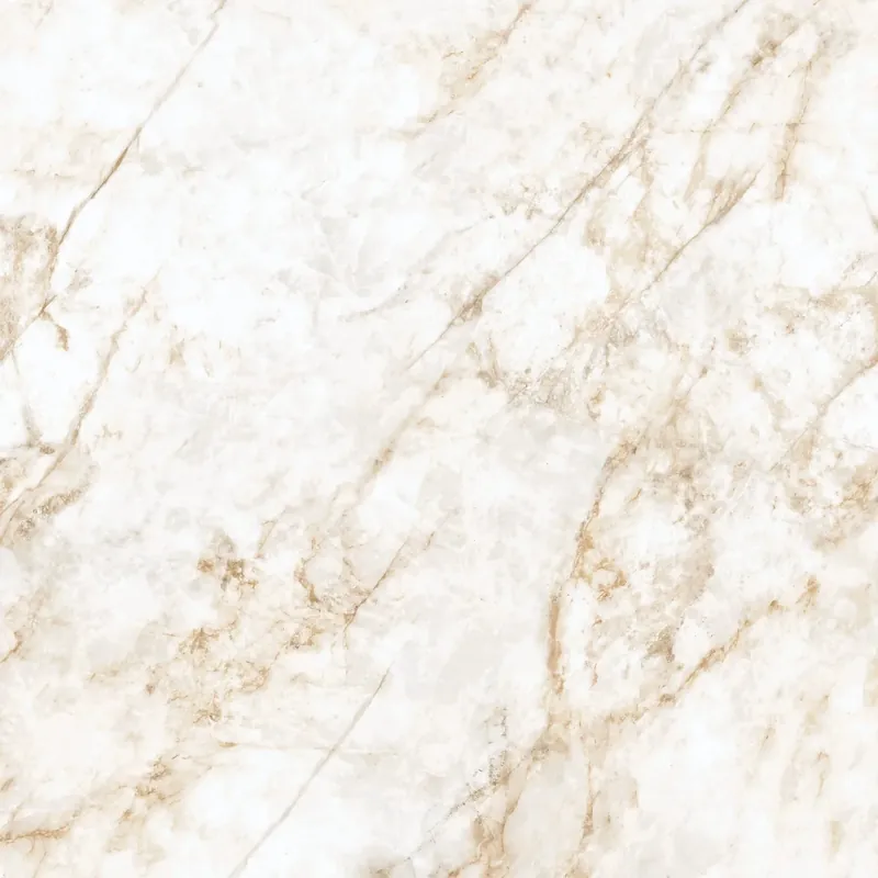 Vloertegel/Wandtegel Marazzi Almaden Leviosa Goud Beige Glans Marmerlook 90x90 Finale Uitverkoop