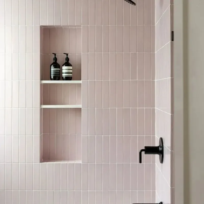 Wandtegel Cifre Ceramica Brillant Pink Roze Mat 5x25 Gratis Retour