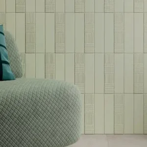 Wandtegel Cifre Volume Bamboo Relieve Groen Mat 6x25 Korting