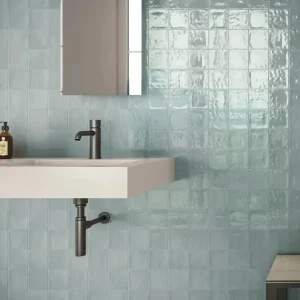 Lage Kosten Wandtegel Ragno Zellige Handvorm Blauw 10x10
