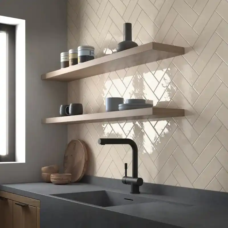Merkproduct Wandtegel Equipe Cerámicas Country Ivori Beige Glans 6,5x20