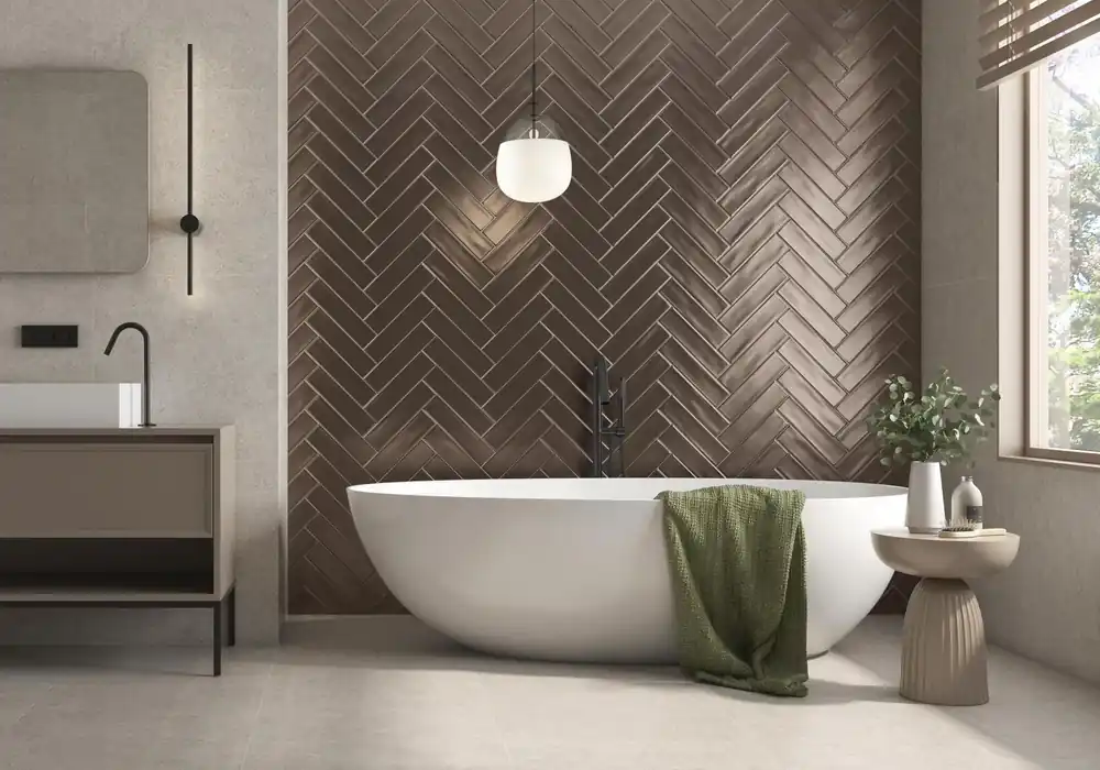 Wandtegel Marrazzi Aur Bronze Brons Mat 7,5x30 Uitverkoop