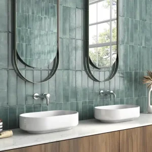 Wandtegel Ragno Feelze Turquoise Glans 7x28 Gereduceerde Prijs
