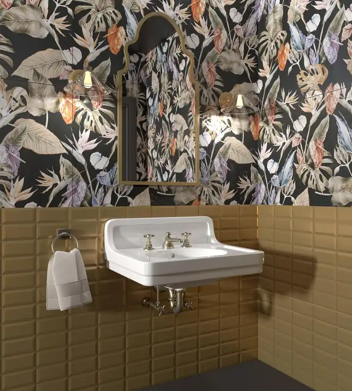 Weekendaanbieding Wandtegel Terre Agostino Sub Oro Goud Metro Mat 7,5x15