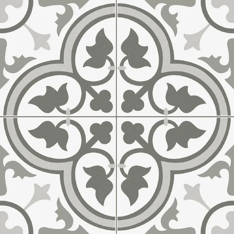 Dagaanbieding Vloertegel/Wandtegel Terre Agostino Dover Decor Grijs Wit Portugees 45x45