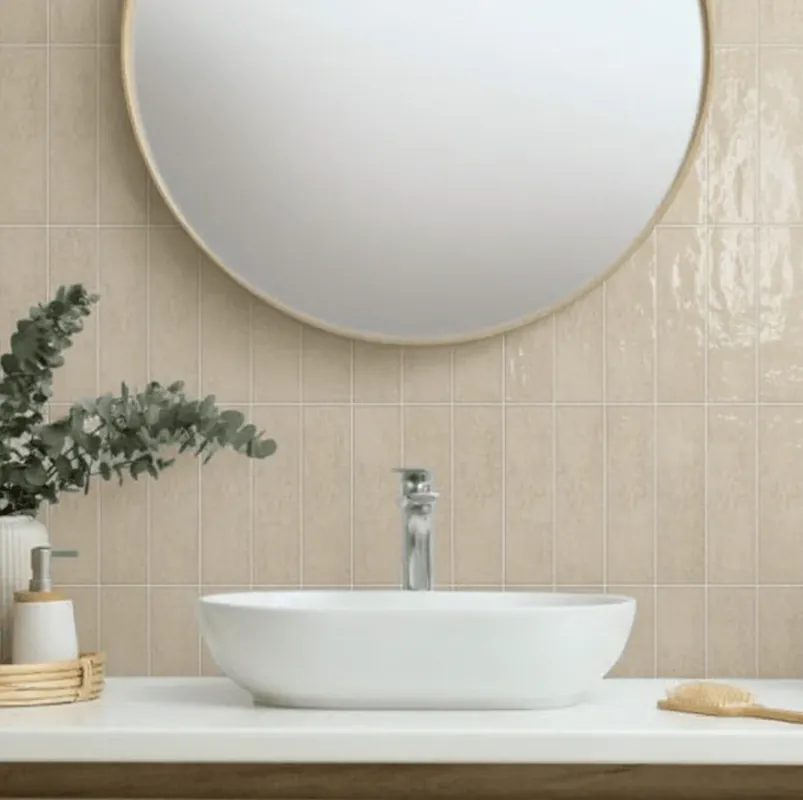 Wandtegel Ragno Lume Dune Handvorm Creme Glans 6,5x23 Voordeelprijs
