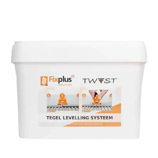 Koopje Twister Clips & Caps Levellingsysteem Starter Kit 300 stuks 1,5 mm