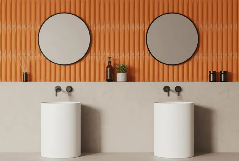 Wandtegel WoW Ovaal Bol 3D Relieve Decor Canyon Oranje Mat 5x30 Betrouwbaar