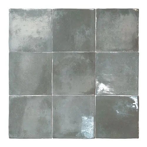 Wandtegel Agostino Brume Handvorm Staal Grijs Glans 13x13 Flitsaanbieding