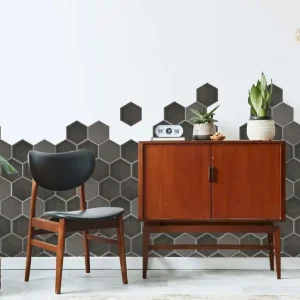 Wandtegel Navale Prime Grafito Antraciet Hexagon Klein Glans 10,8x12,4 Gereduceerde Prijs