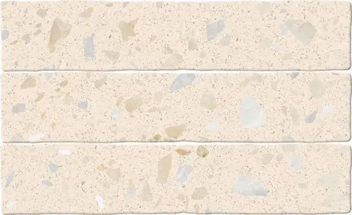 Koop Vandaag Wandtegel Terre Agostino Ducal Handvorm Terrazzo Hueso Beige Glans 5x25