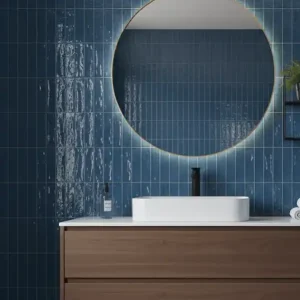 Wandtegel Ragno Elements Licht Relieve Horizon Blauw Glans 7x25 Laatste Versie