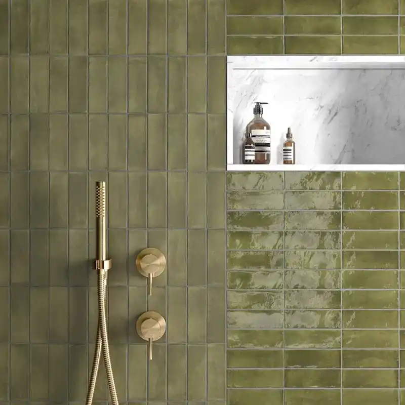 Lage Kosten Vloertegel/Wandtegel Equipe Ceramica Coco Verd Groen Mat 5x15