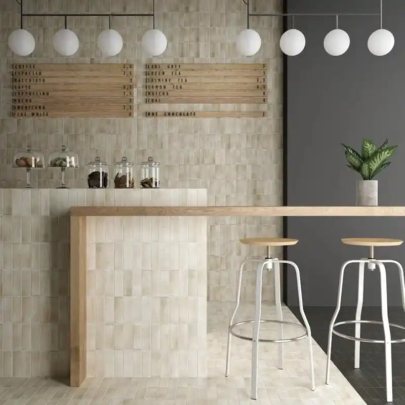 Vloertegel/Wandtegel Equipe Ceramica Coco Canvas Beige Mat 5x15 Bestel Nu