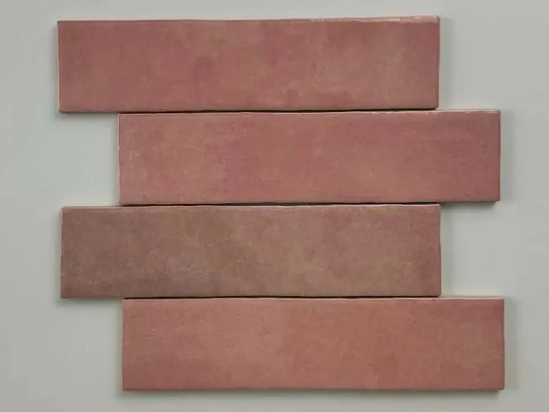 Flitsaanbieding Wandtegel Equipe Ceramica EX Trendy Roze Handvorm Glans 6x24,6