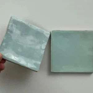 Merkproduct Wandtegel Equipe Ceramica EX Trendy Turquoise Blauw Handvorm Glans 10x10