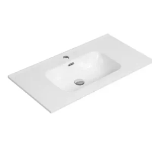Sanitair Boch Keramische Wastafel Wit 100,5x48x17,5 Met Kraangat Hoge Kwaliteit