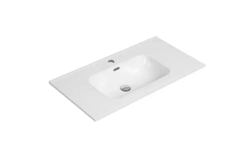 Sanitair Boch Keramische Wastafel Wit 100,5x48x17,5 Met Kraangat Hoge Kwaliteit