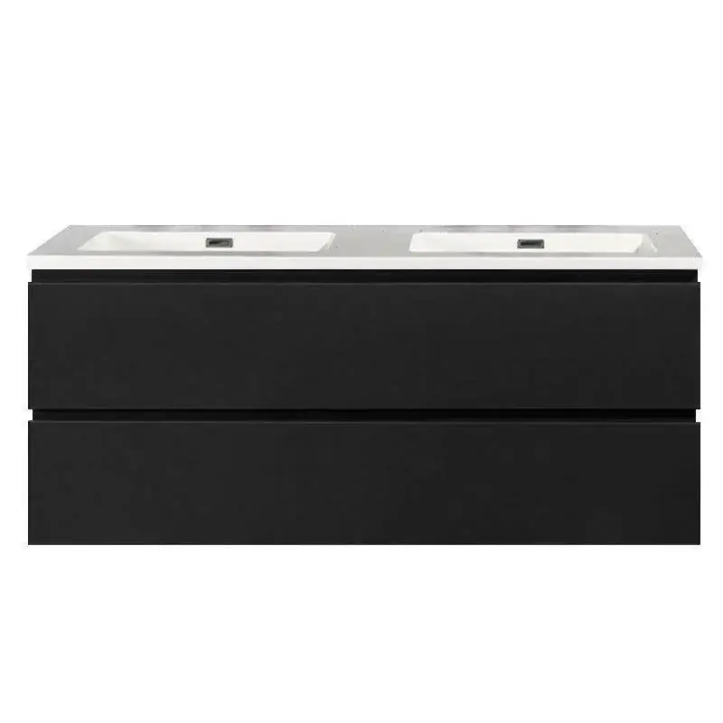 Sanitair Boch Onderkast Badkamermeubel Mat Zwart 120x50x48cm Merkproduct